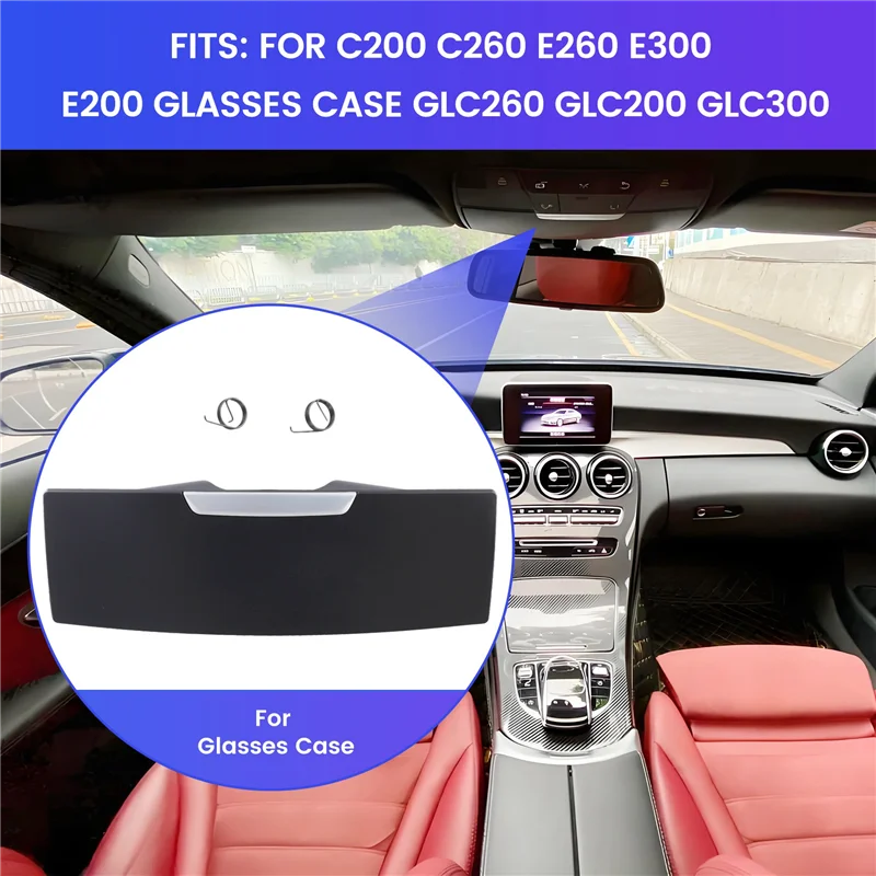 New Glasses Case Box Car Interior Roof Sunglasses Holder For Mercedes-Benz C200 C260 E260 E300 E200 GLC260 GLC200 GLC300