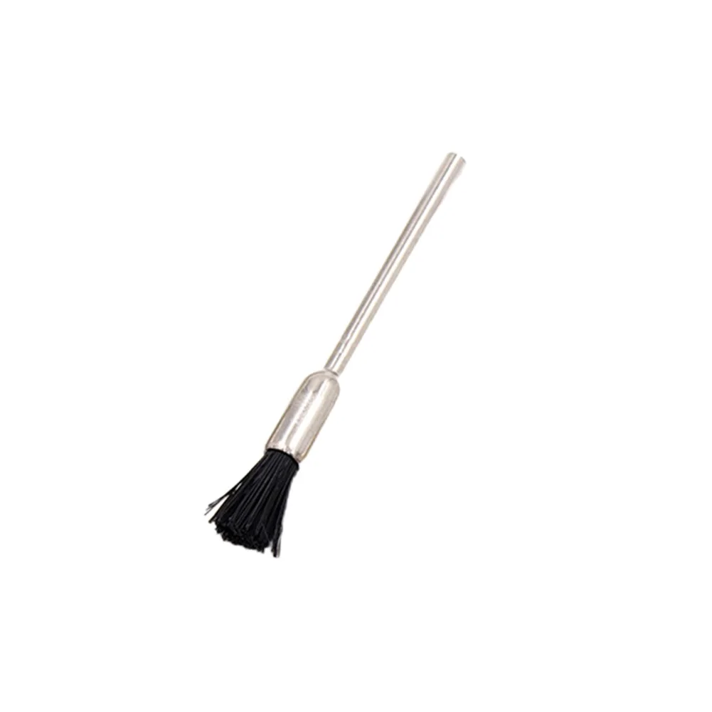 10pcs Nylon Wire Brush Kit 3mm Shank Abrasive Polishing Tool Bit Polishing For Wood 52mm Length 5mm Head Diameter Wire Brushes