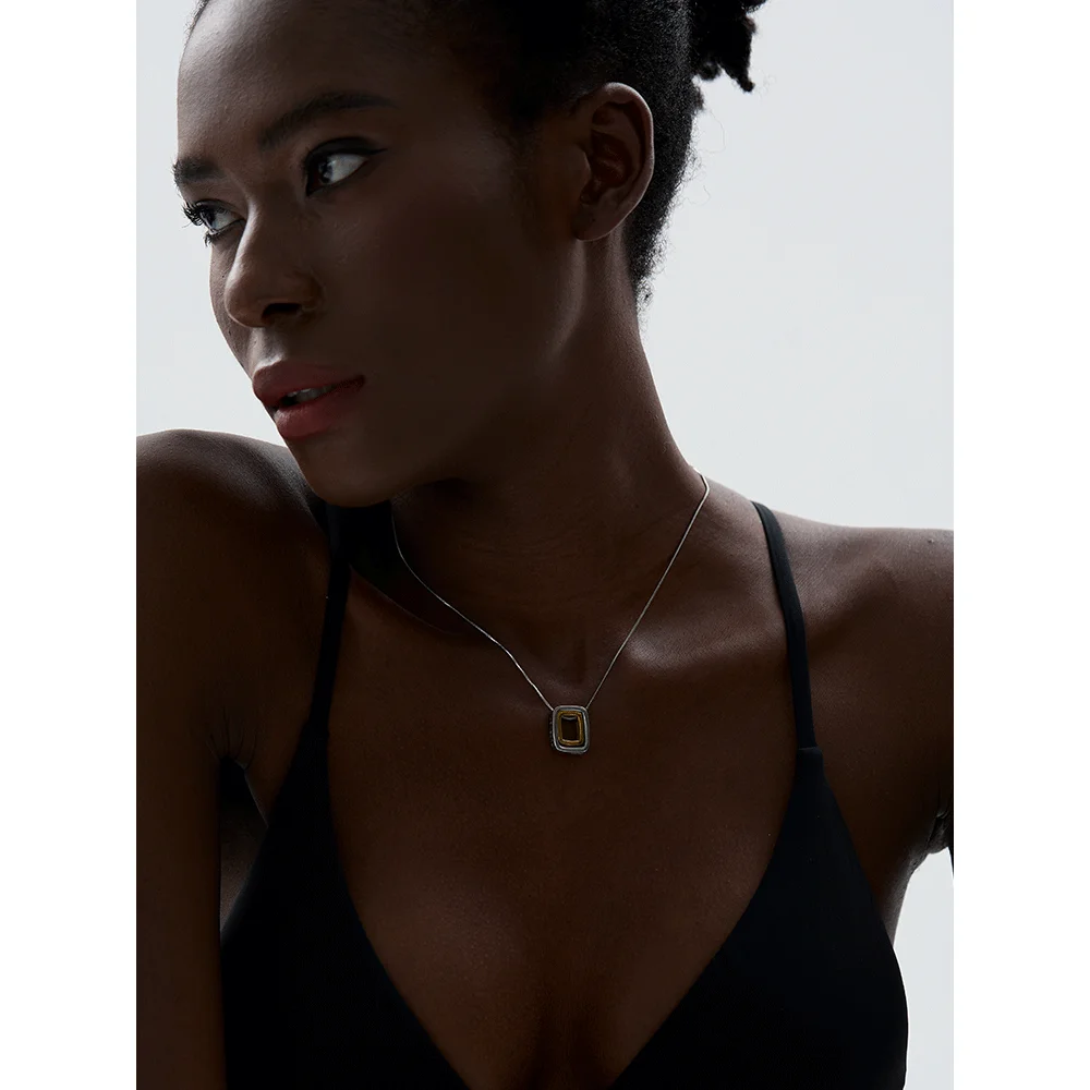 Yhpup Stainless Steel Pendant Necklace Unisex