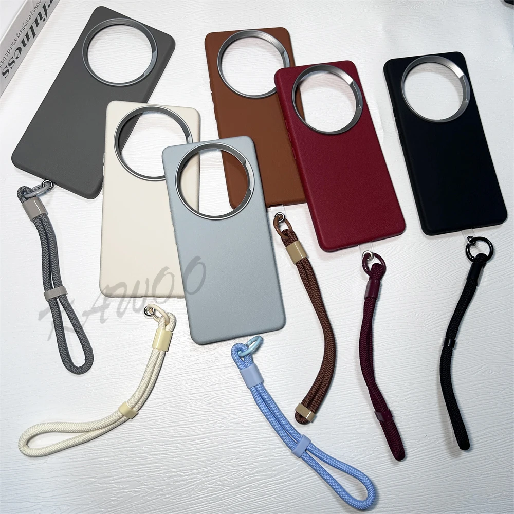 Leather Skin Case with Adjustable Hand Strap and Lanyard