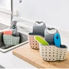 Home Storage Drain Basket Kitchen Sink Holder Adjustable Soap Sponge Shlf Hanging Drain Basket Bag Kitchen Accessories 5