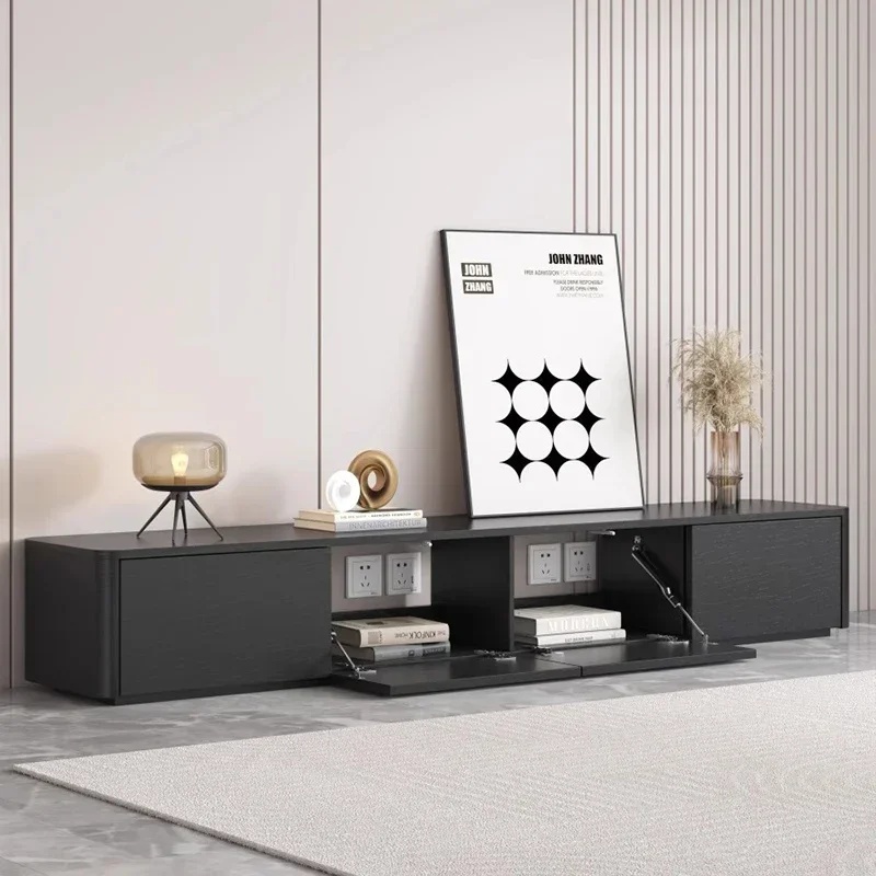 Console Stand Tv Stand Cabinet Floor Aesthetic Solid Wood Black Tv Cabinet House Hotel Gabinete Gamer Pc Nordic Furnitures