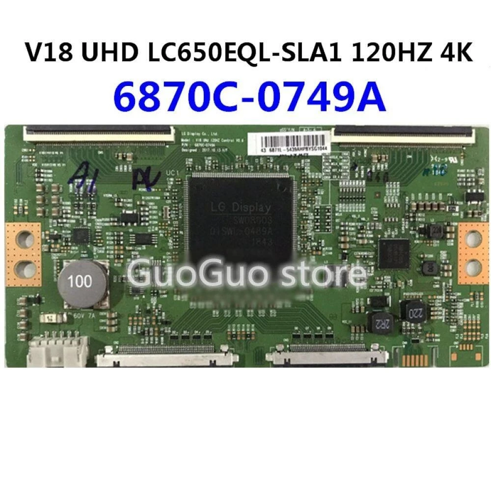 1Pc Board 6870C 0749A T CON LC650EQL SLA1 Logic Board V18 UHD 120HZ