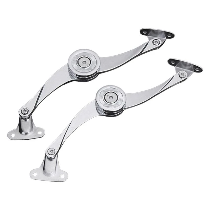 2Pcs Soft Close Lid Support Hinges Replacement Cabinet Lid Stay Folding Hinges Flap Hinge for Furniture Kitchen Cabinet M4YD