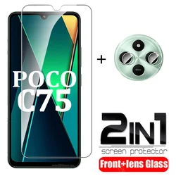 2-in-1 Tempered Glass Screen and Camera Lens Protector with Case for Poco F6 (2in1)