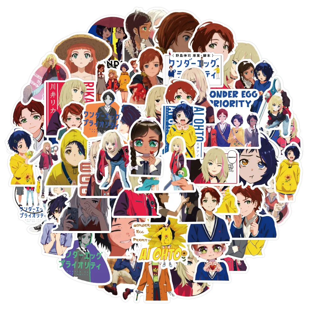 

10/30/50pcs Anime Wonder Egg Priority Graffiti Sticker For Luggage Ipad Skateboard Laptop Water Cup Pvc Sticker Wholesale