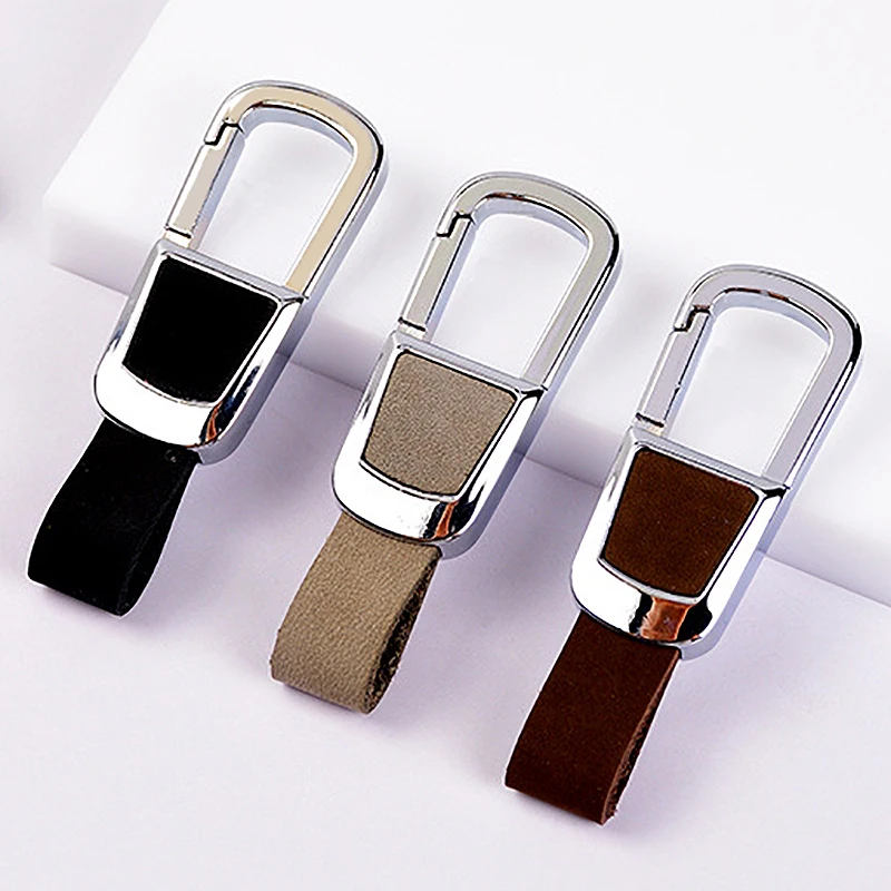 Luxury Leather Keychain - Classic Key Ring Holder & Bag Charm Gift Accessory