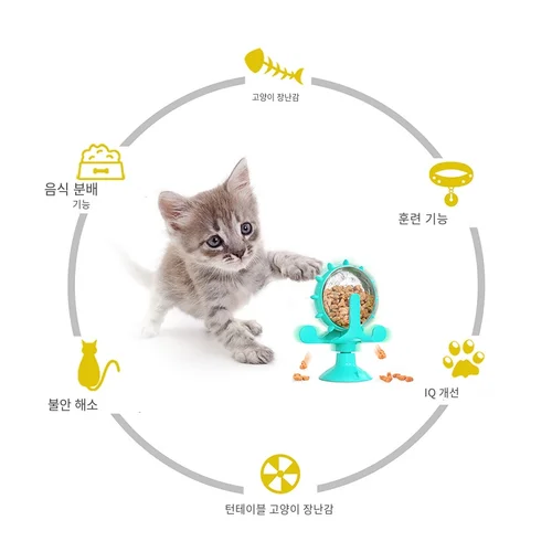 개 고양이 먹이 대화 형 바퀴 장난감 애완 동물 새는 음식 훈련 공 느린 개 피더 재미 있은 개 바퀴 애완 동물 제품 4