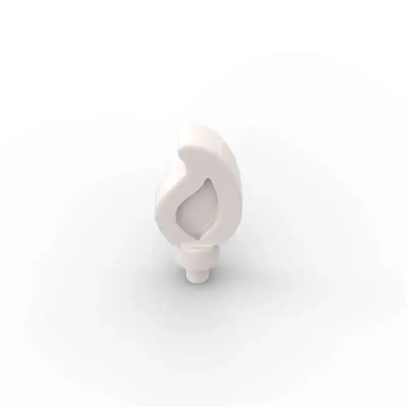 MOC 퍼즐 입자 37775 작은 화염 빌딩 블록 키트, 웨이브 라운드 스트레이트 싱글, 벽돌 장난감 선물, 직송, 10 개