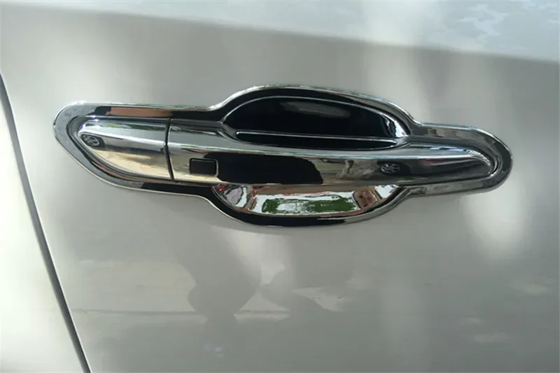 Car Door Handle Covers Trim Decoration Bowl ABS Chrome for Hyundai Tucson 2015