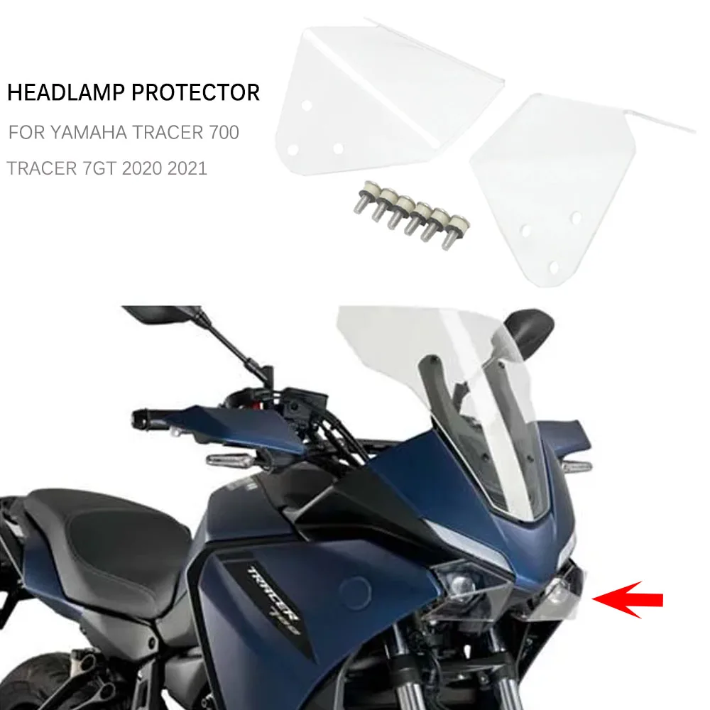 

Для YAMAHA TRACER700 трассировщик 700 трассировщик 7 GT Φ 2020 2021 прозрачная защита фар аксессуары для мотоциклов