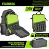 Tool Backpack, Heavy-Duty Tool Bag with Padded Shoulder, Waist Straps, Water-Resistant Construction HL051 4