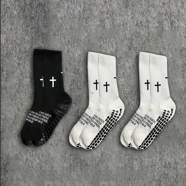 3 Pairs Men Women Football Socks Wear-resistant Towel Bottom Sports Socks Suitable for Football Riding Rock Climbing Running