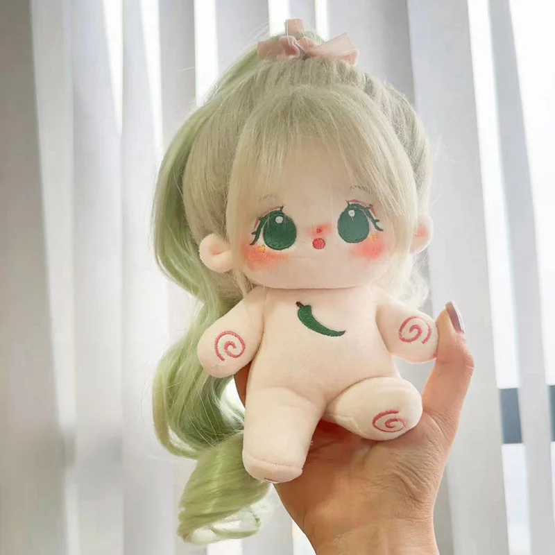 20cm Kawaii Plush Cotton Doll Idol Stuffed Super Star Figure Dolls No Attribute Crying Cotton Doll Can Change Clothes Kids Gift 6