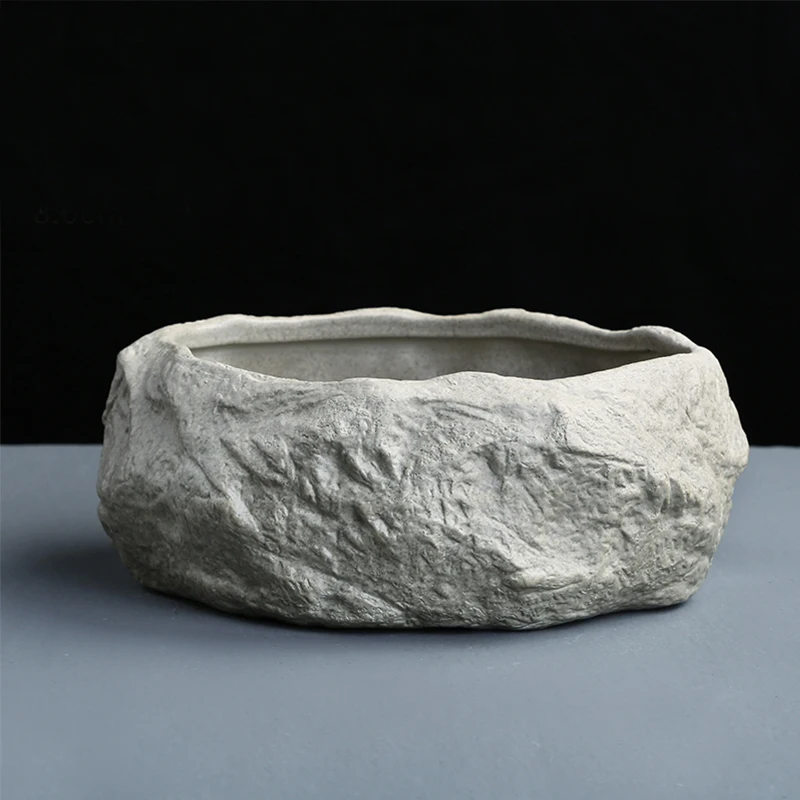 Ceramic Rock Mud Imitation Stone Tea Washing Pen Wash Tea Cups Household Set Accessories Extra Large Basin