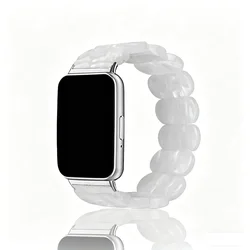 Resin Watch Band for Smartwatch Bracelet - Stylish Sport Watch Accessory (Pearl white)