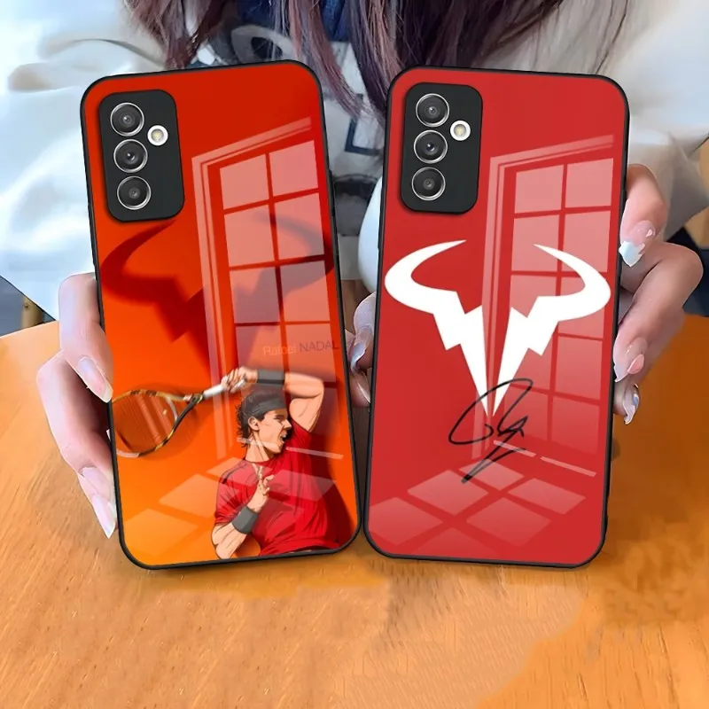 Custodia Per Telefono Tennis Superstar Hitachi Nadal Per Samsung A34 A52 A14 A21 A71 A20 A31 A12 A51 A40 A32 A72 A30 A54 Cover In Vetro