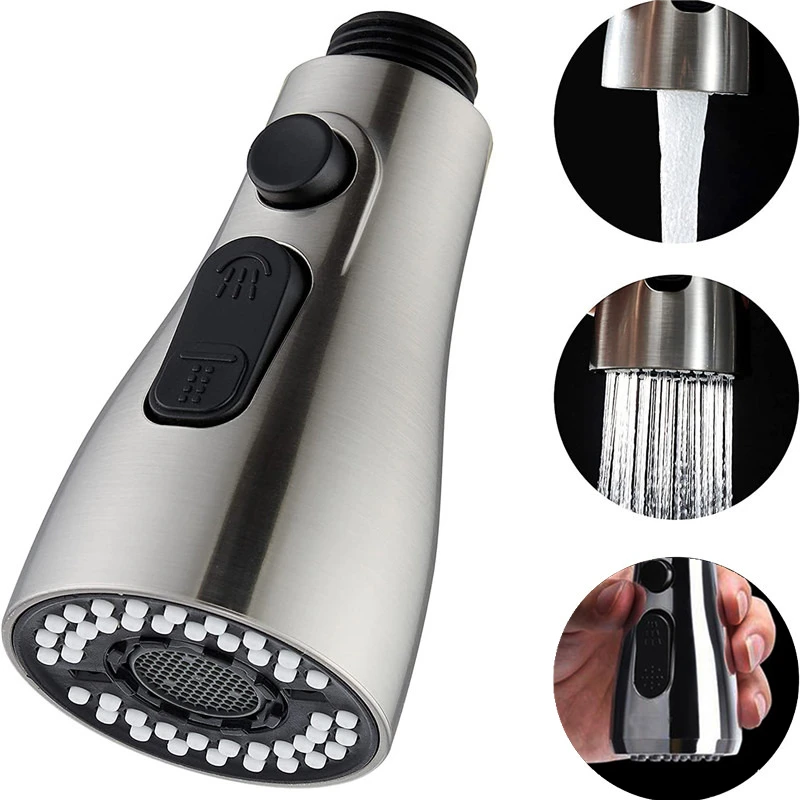 

Kitchen Pull Out Faucet Sprayer Nozzle ABS Durable Water Saving Bathroom Basin Sink Shower Spray Head Multifunction Pull Head