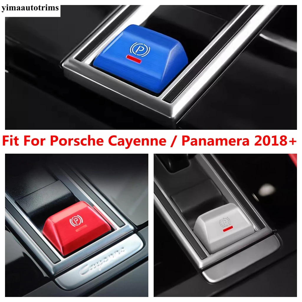 Freno A Mano Elettronico Per Auto Pulsante P Parcheggio Decorazione Con Paillettes Copertura Trim Accessori Per Porsche Cayenne / Panamera 2018 - 2023