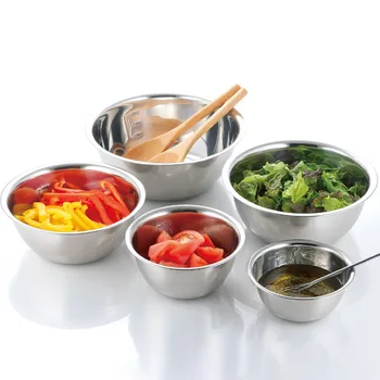 304 Stainless Steel Mixing Bowls – Flour, Egg & Salad Bowls with Scale 1