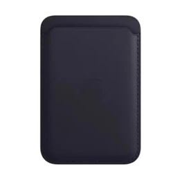 Luxury Leather Wallet Case with Strong Magnetic Back Pocket Cover (Ink black)