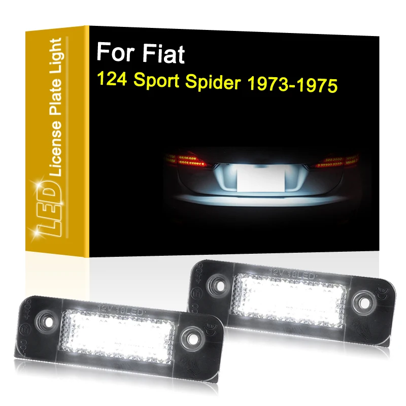 Lampada Targa A Led 12V Per Fiat 124 Sport Spider (124) 1973-1975 Gruppo Luce Targa Bianco