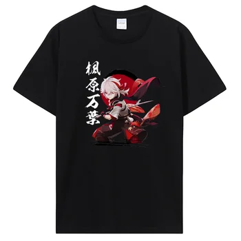 Genshin Impact Xiao Kaedehara Kazuha Hu Tao T-shirt Men Vintage Game Tshirt Cotton Clothing Graphic  Tees Women 2