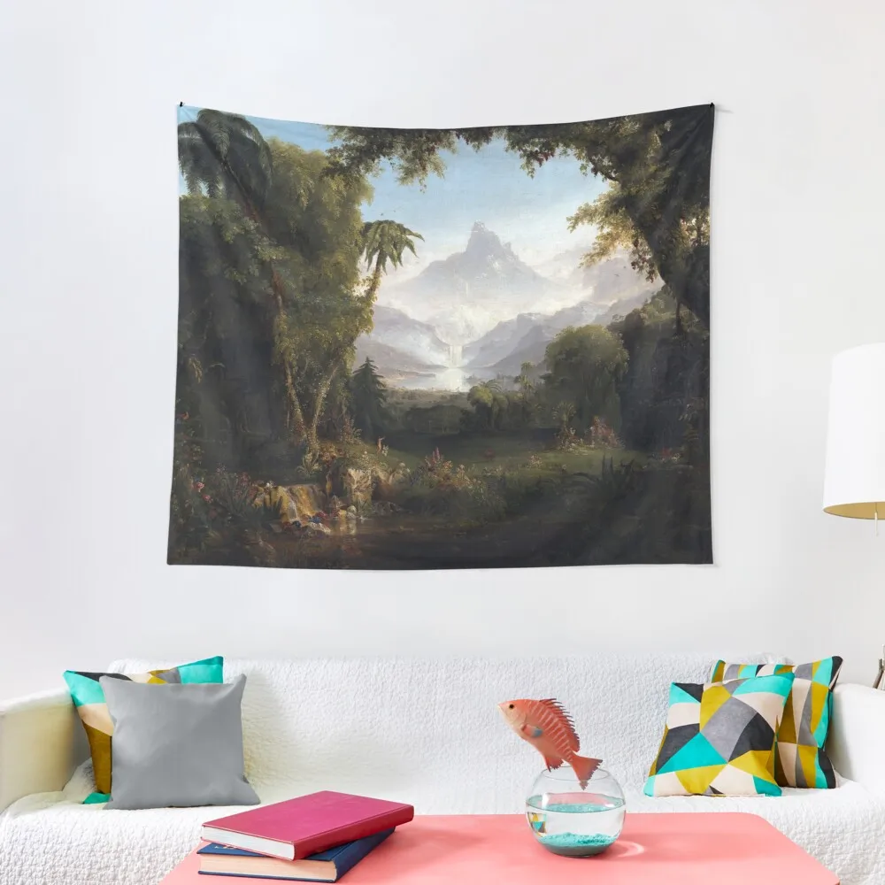 

Thomas Cole The Garden of Eden Tapestry Home And Decoration Living Room Decorations