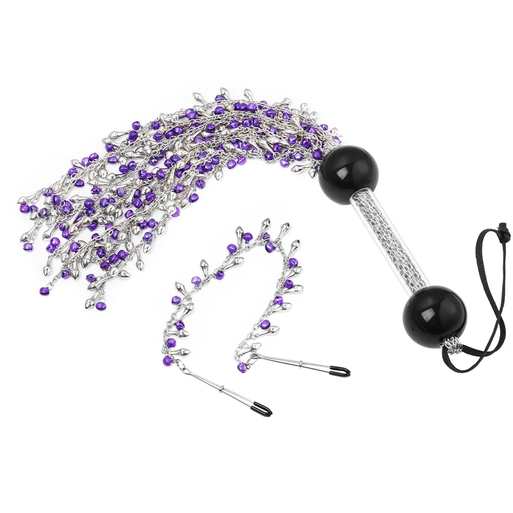 48CM Metal Tassel Bell Horse Whip Crops Equestrianism Horse Whips for Horse Training 4