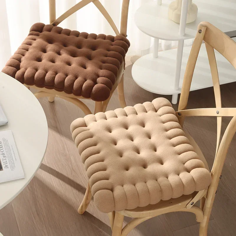 

Creative Cookie Comfortable Cushion Thickened Chair Cushion Cute Office Tatami Mat Dining Chair Solid Wood Chair Cushion
