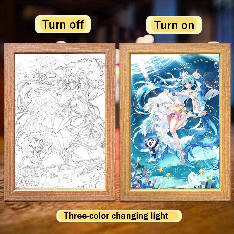 LED Illuminated Anime Frame featuring League of Legends' Jinx – Unique Bedroom Decor & Perfect Gift