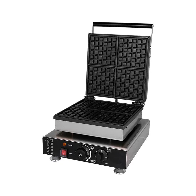 electric 110v 220v automatic stainless steel other snack machines 4-plate waffle maker machines