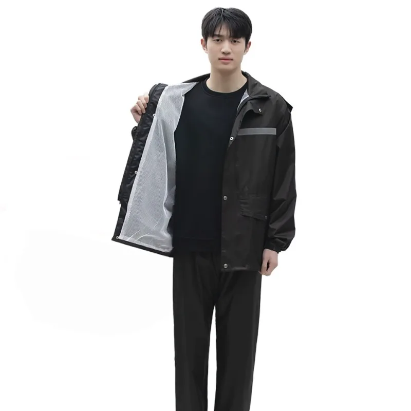 Split Raincoat Suit Full Body Rainstorm Prevention Raincoat and Rainpants Electric Bicycle Motorcycle Reflective Split raincoat poncho disposable rain pants