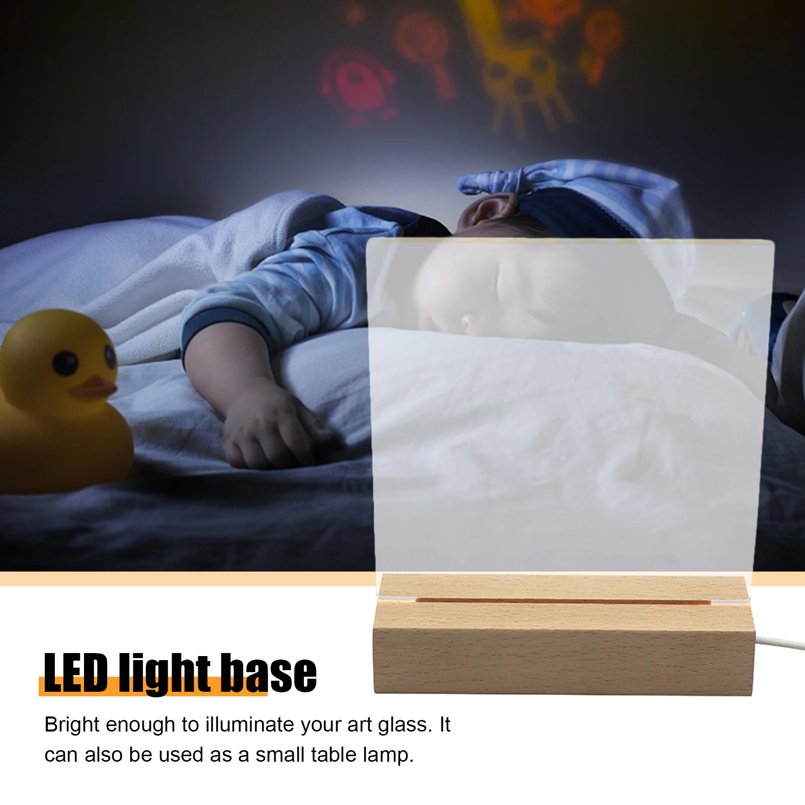 Led Light Display Base Wood Led Light Base Acrylic Wood Acrylic Led