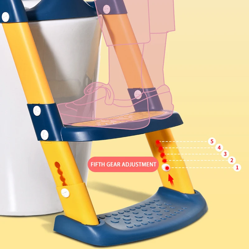 Foldable baby bedpan training chair adjustable ladder portable urinal baby toilet training chair ladder stool 5
