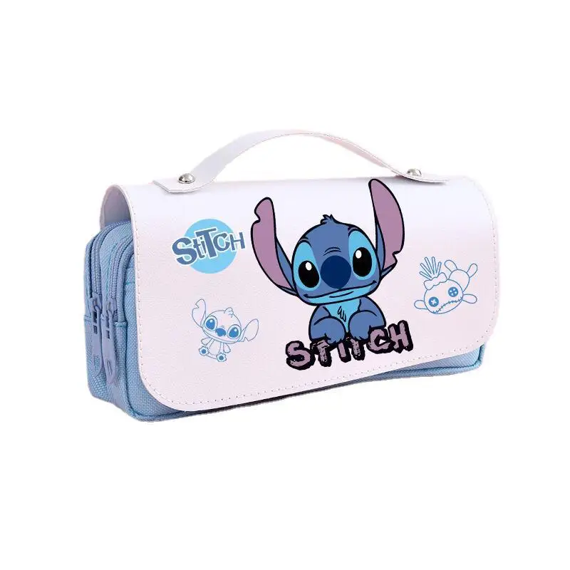 Disney Stitch Portable Pencil Case Cartoon 3 Layer Large Capacity  Waterproof Stationery Storage Bag Zip Student Pencil Pouch Bag - AliExpress