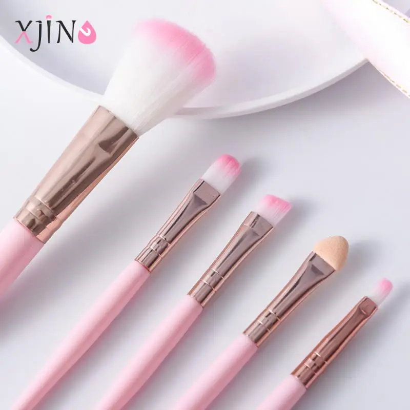 Xjing 5pc/lot Makeup Brush Set Cosmetics Foundation Blending Blush