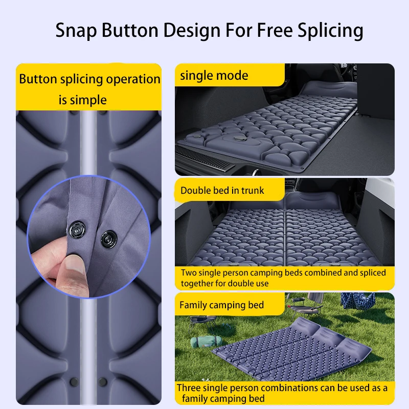 High-quality Car Inflatable Bed Trunk Leveling Pad Mattress Sleeping Pad Car Converted Bed Foldable Travel Camping