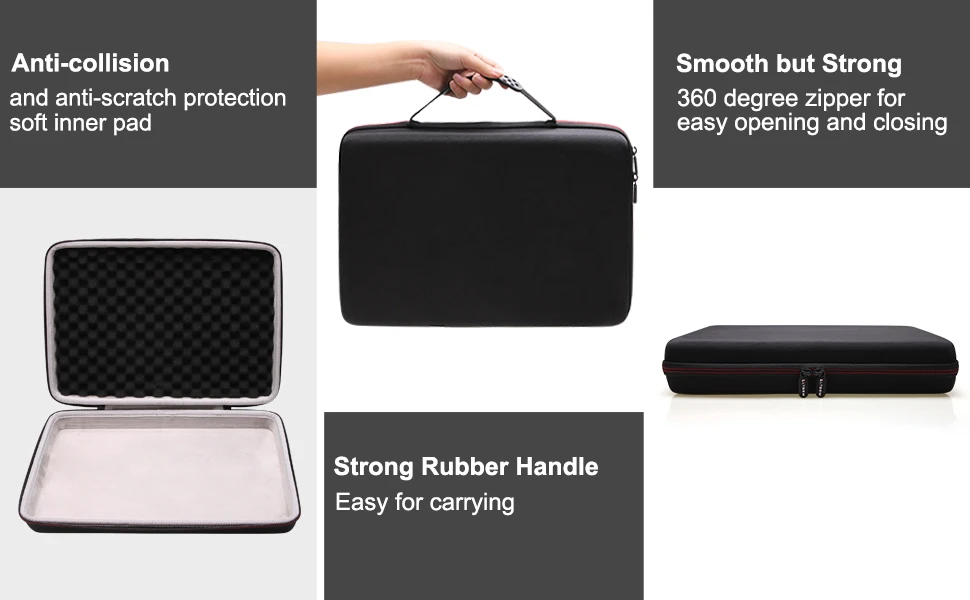 EVA Hard Case für Pioneer DJ DDJ-XP2 Sub controller Schutzhülle Durchführung Lagerung Tasche (nur fall) – Detail 3