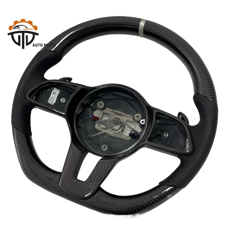 

Factory Price And Special Weave Glossy Carbon Fiber Steering Wheel With Perforated Leather For Benz C200 W205 C260L