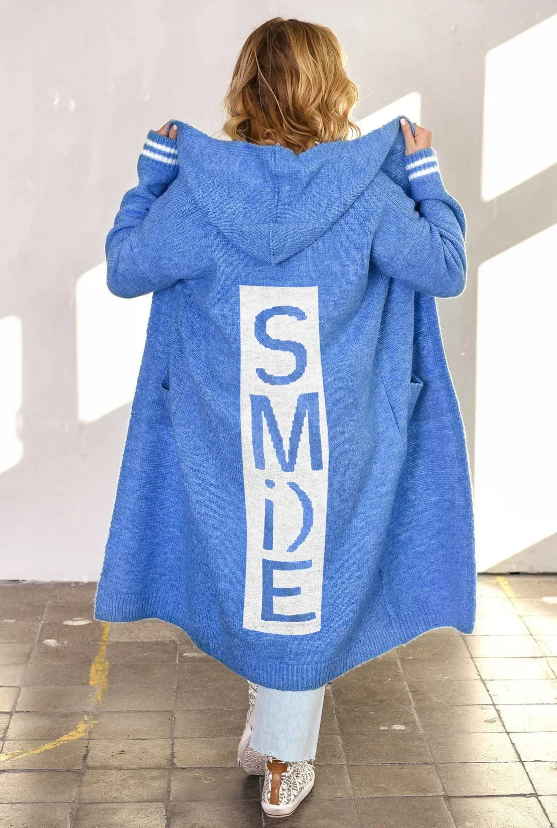 Capuche Cardigan Femme Cardigan Long Tricotu00e9 Avec Poches Pour