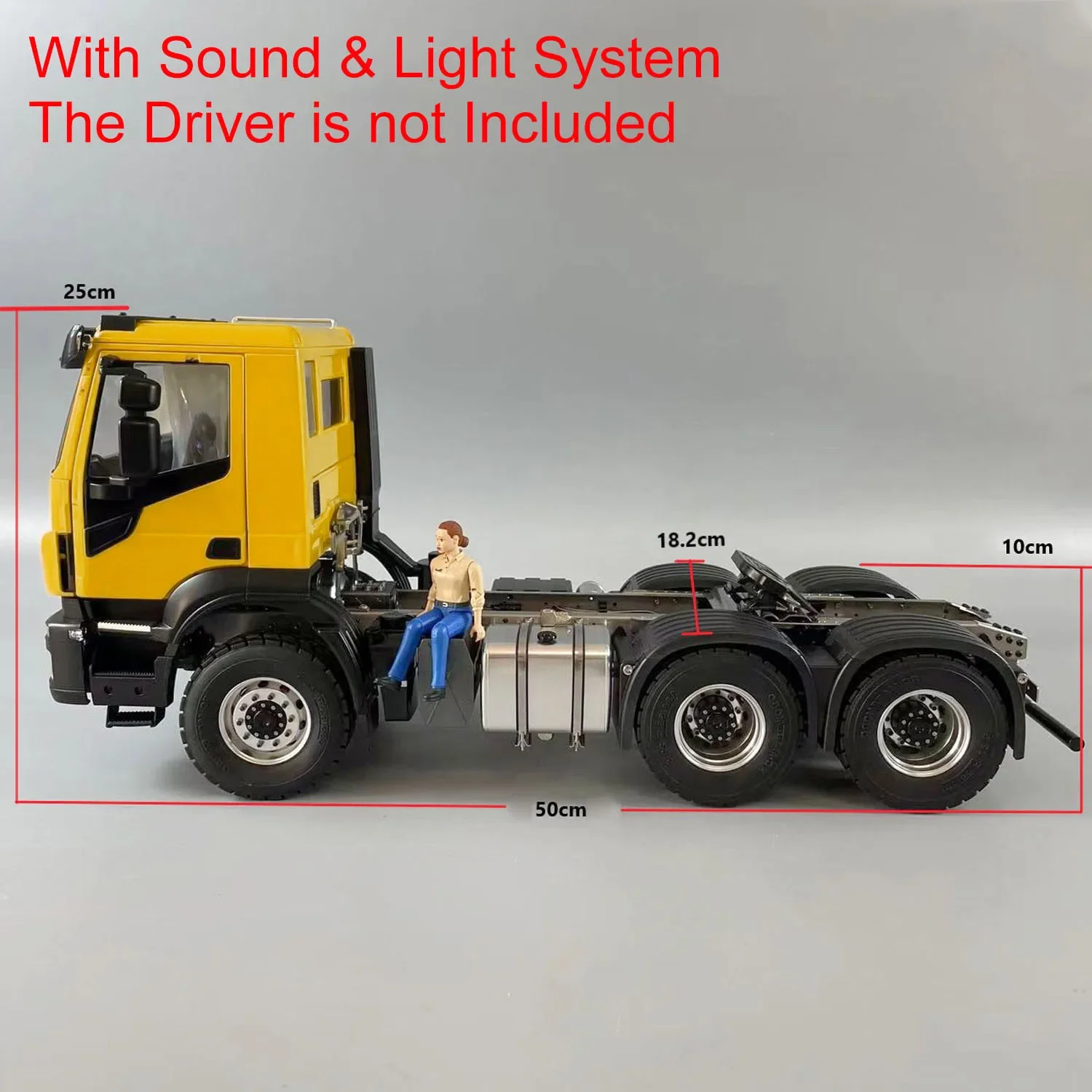 1/14 6x6 RC Tractor Truck 2 Speed Transmission Remote Control Car Sounds Lights Painted Finished Vehicle Toys for Boys  trucks 4
