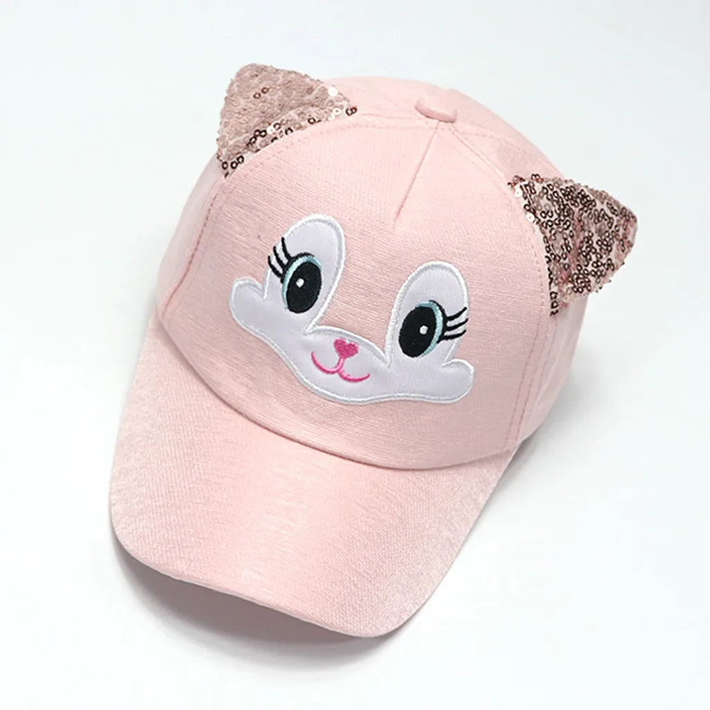 Child Hats Cartoon Cat Cute Ear Baseball Caps Baby Boys Girls Baseball Caps Soft Cartoon Hat Sunhat Baby Care панама детская
