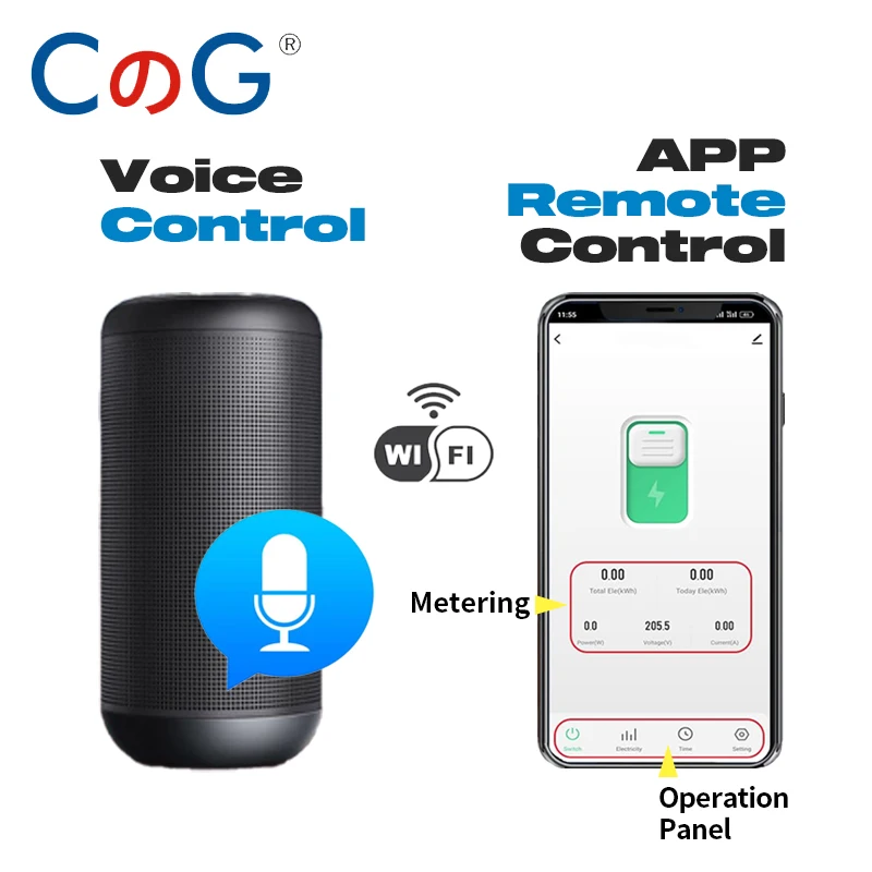 WiFi Smart Circuit Breaker with Over/Under Voltage Protection and Power Metering
