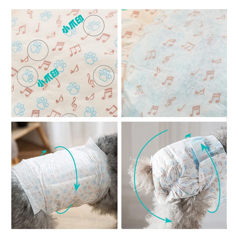 10PCS/pack Super Absorption Physiological Pants Dog Diapers For Dogs Pet Female Dog Cat Disposable Leakproof Nappies Puppy pet diapers dog diapers dog nappies