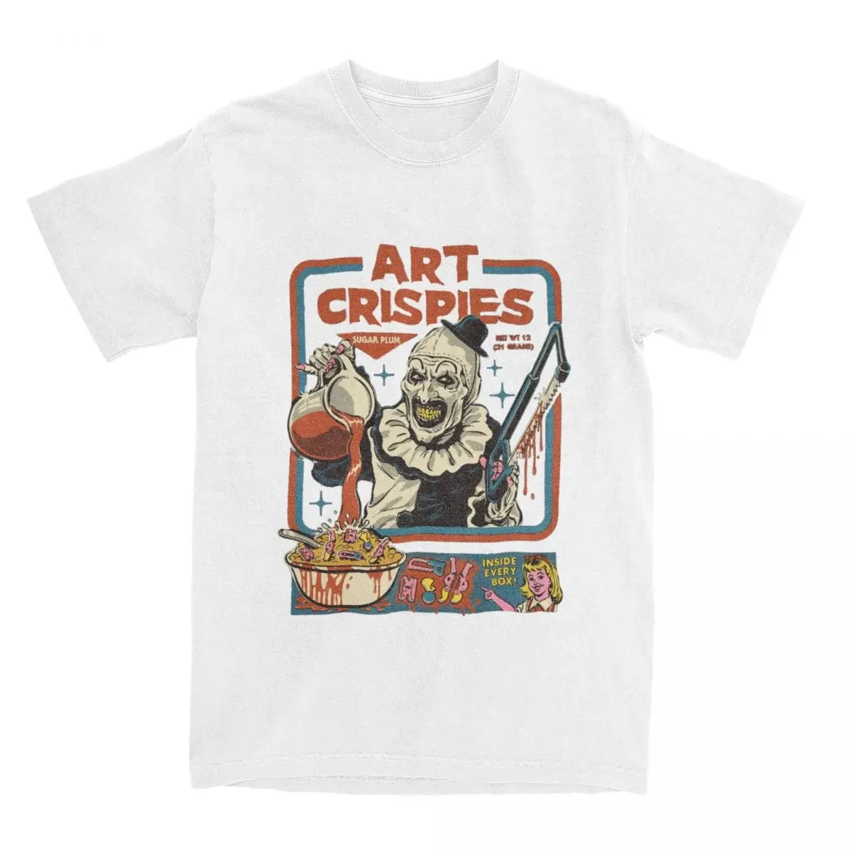 Art Crispies Terrifier Clown Shirt Apparel Men Women's Pure Cotton Fashion Retro Horror Tee Shirt Clothes Graphic Printing 01336 2