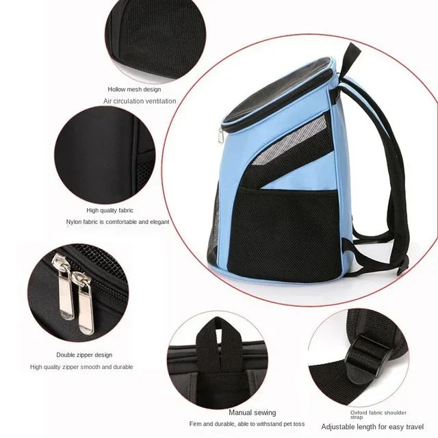 Cat Carrying Bag Foldable Double Shoulder Portable Pet Products Travel Outdoor Breathable Backpack Factory Direct Selling 3