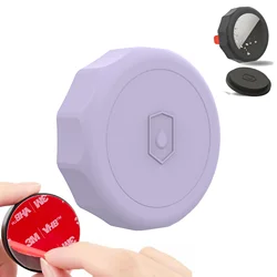 Magnetic Holder Case with Hidden Silicone Protective Cover for Secure Metal Surface Mounting (3M Sticker - Purple)