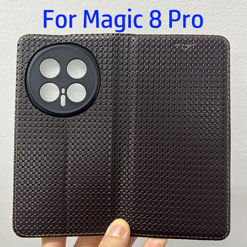 Luxurious Magnet Genuine Leather Flip Wallet Phone Case Cover