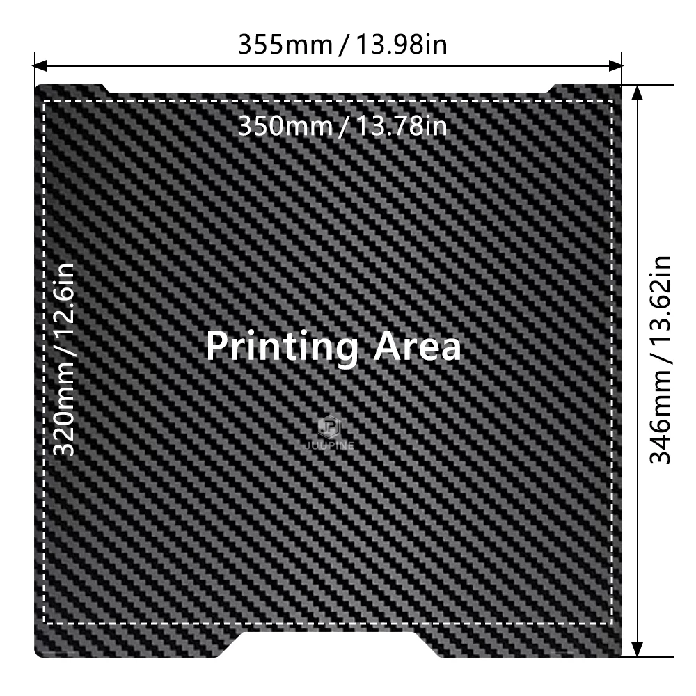 HELEVIA PEK H5H Build Plate For Bambu Lab H2D – 346x355mm Flexible 3D Printer Bed Cover